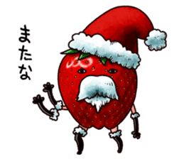 Strawberry Santa sticker #8499335