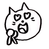 WHITE NEKO-SAN sticker #8504154