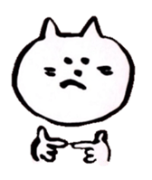 WHITE NEKO-SAN sticker #8504174