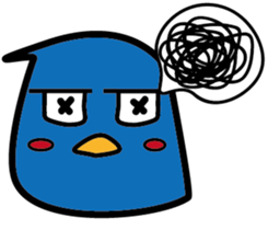 A blue guy's everyday life sticker #8505821