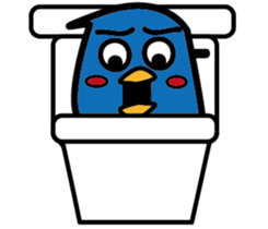 A blue guy's everyday life sticker #8505830