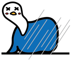 A blue guy's everyday life sticker #8505839