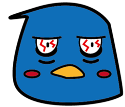 A blue guy's everyday life sticker #8505844