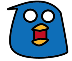 A blue guy's everyday life sticker #8505848