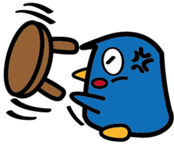 A blue guy's everyday life sticker #8505851