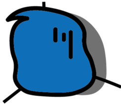 A blue guy's everyday life sticker #8505857