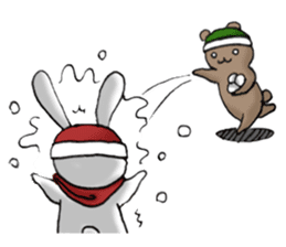 Long-distance couples part3-winter love sticker #8506645