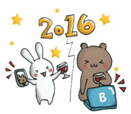 Long-distance couples part3-winter love sticker #8506680