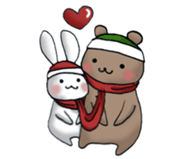 Long-distance couples part3-winter love sticker #8506681