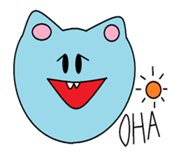 Vivid Bule Cats sticker #8508002