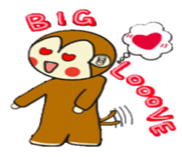 Puchigyaru monkey sticker #8509309