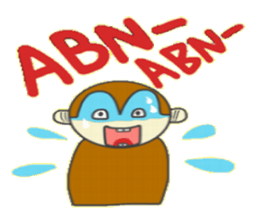 Puchigyaru monkey sticker #8509312