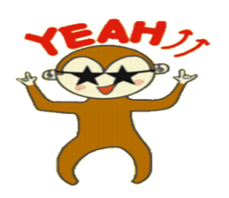 Puchigyaru monkey sticker #8509319