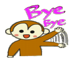 Puchigyaru monkey sticker #8509336