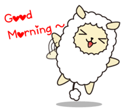 Fluffy sheep living diary sticker #8509866