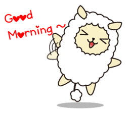 Fluffy sheep living diary sticker #8509866