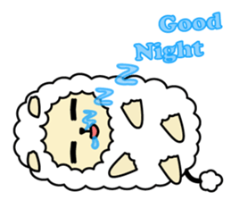 Fluffy sheep living diary sticker #8509867