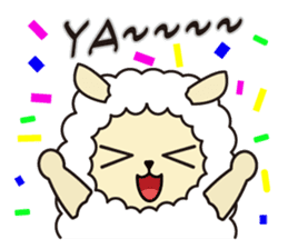Fluffy sheep living diary sticker #8509870