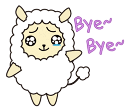Fluffy sheep living diary sticker #8509871