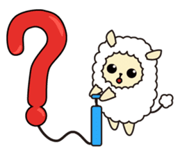 Fluffy sheep living diary sticker #8509872