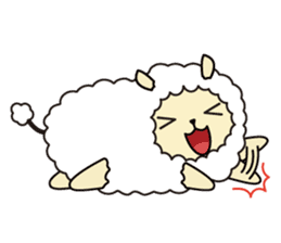 Fluffy sheep living diary sticker #8509873