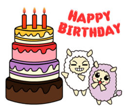 Fluffy sheep living diary sticker #8509878