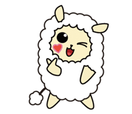 Fluffy sheep living diary sticker #8509885