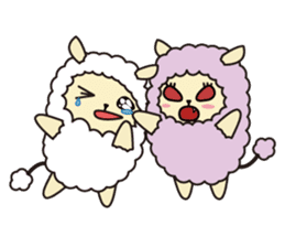 Fluffy sheep living diary sticker #8509886