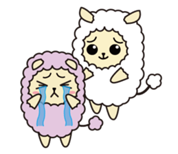 Fluffy sheep living diary sticker #8509889