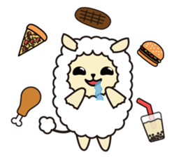 Fluffy sheep living diary sticker #8509891