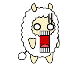 Fluffy sheep living diary sticker #8509893