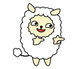 Fluffy sheep living diary sticker #8509894