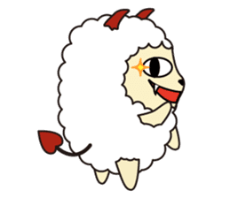 Fluffy sheep living diary sticker #8509899
