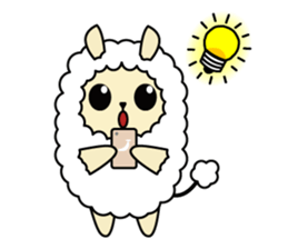 Fluffy sheep living diary sticker #8509900