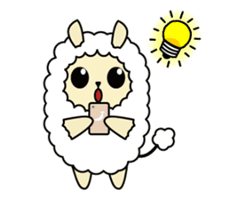 Fluffy sheep living diary sticker #8509900