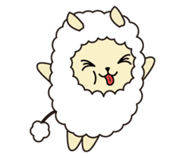 Fluffy sheep living diary sticker #8509901