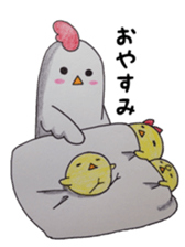 Chicken mama and children sticker #8512679