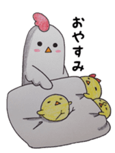 Chicken mama and children sticker #8512679