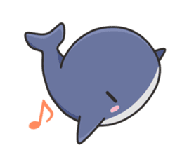 A Sticker of a whale sticker #8513122