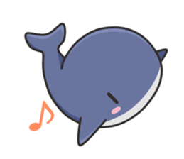 A Sticker of a whale sticker #8513122