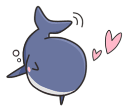 A Sticker of a whale sticker #8513123