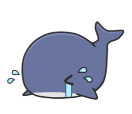 A Sticker of a whale sticker #8513125