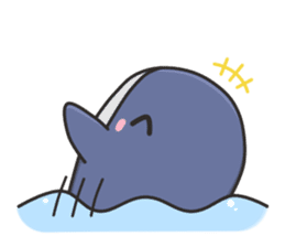 A Sticker of a whale sticker #8513126