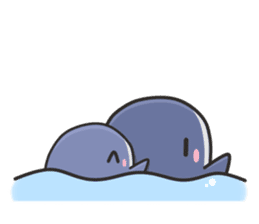 A Sticker of a whale sticker #8513128