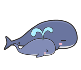 A Sticker of a whale sticker #8513129