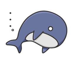 A Sticker of a whale sticker #8513131
