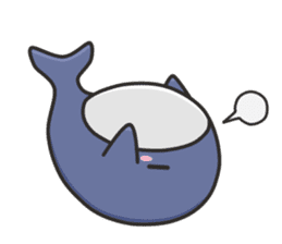 A Sticker of a whale sticker #8513132