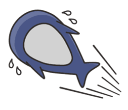 A Sticker of a whale sticker #8513133