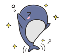 A Sticker of a whale sticker #8513134