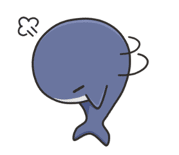 A Sticker of a whale sticker #8513135